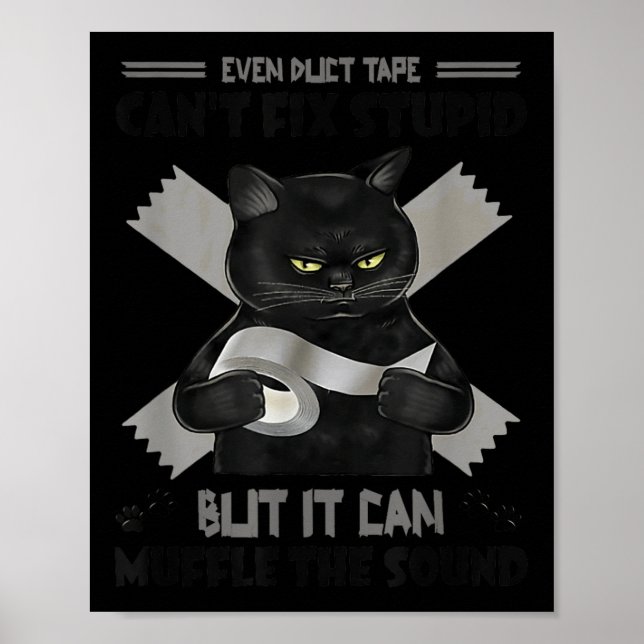 This Duct Tape Cant Fix Stupid, But It Can Muffle  Poster (Front)