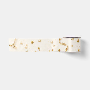 This Elegant Champagne Confetti Design Works for E Satin Ribbon