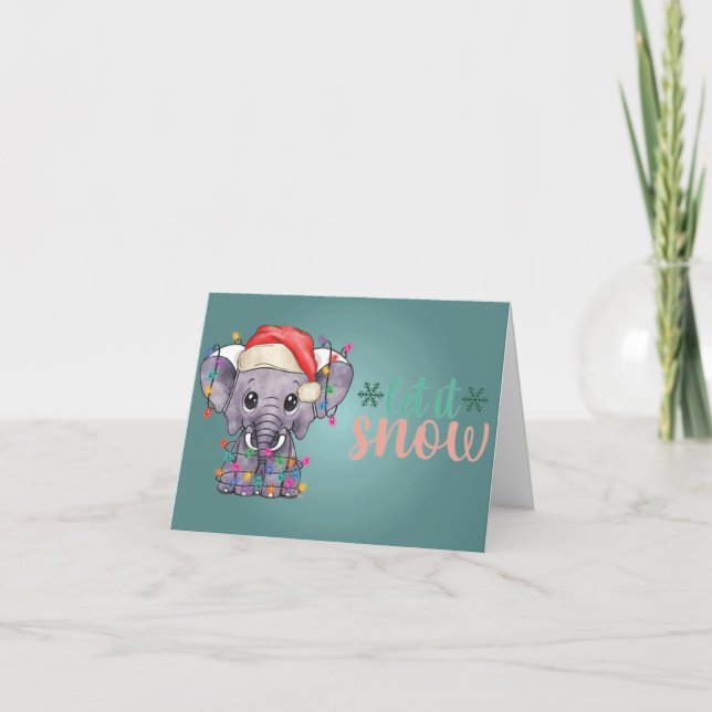This Elephant Christmas Card (Front)