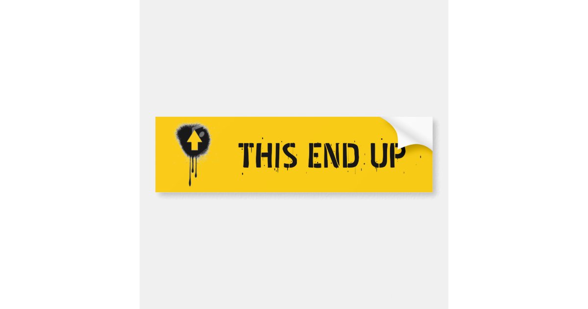 THIS END UP BUMPER STICKER Zazzle