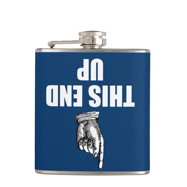 THIS END UP HIP FLASK (Front)