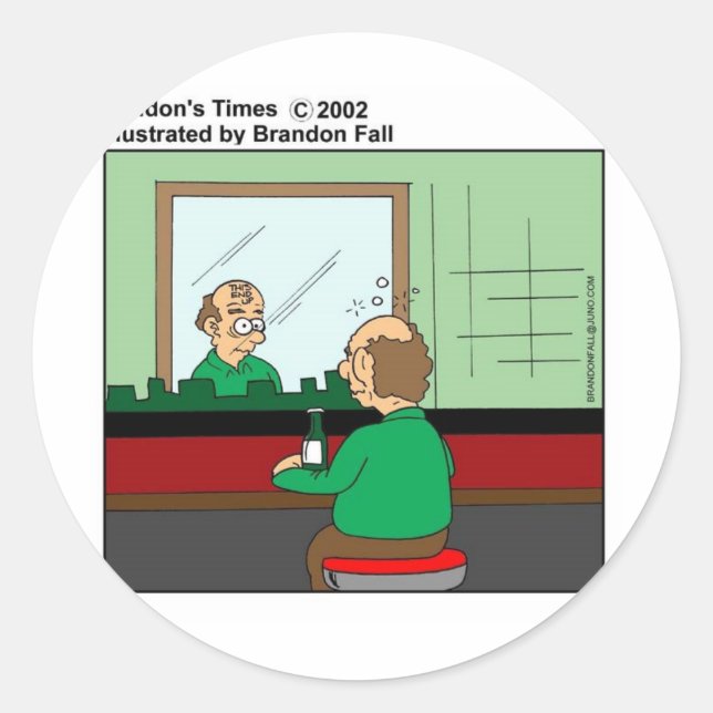 This End Up Vanity Head Stickers Funny Gifts & Tee (Front)