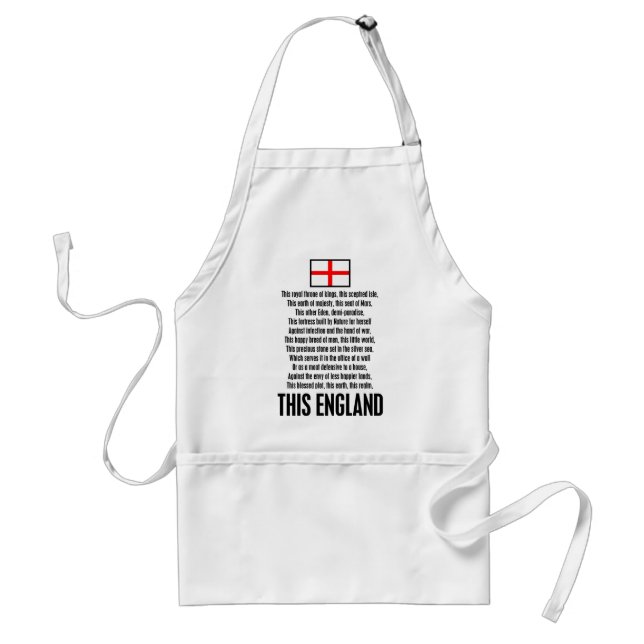 This England Adult Apron (Front)