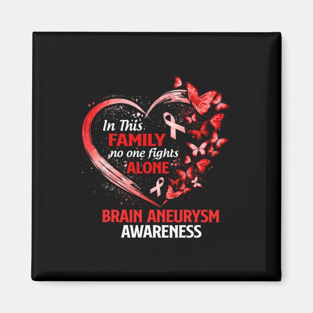 This Family Brain Aneurysm Butterfly  Magnet (Front)