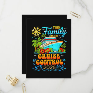 This Family Cruise Has No Control 2026 Vacation Invitation Postcard