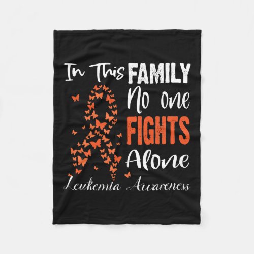 This Family Leukemia Cancer Awareness  Fleece Blanket