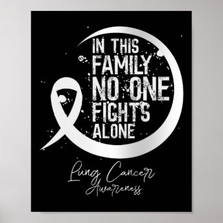 This Family No One Fights Alone Lung Cancer Gift T Poster