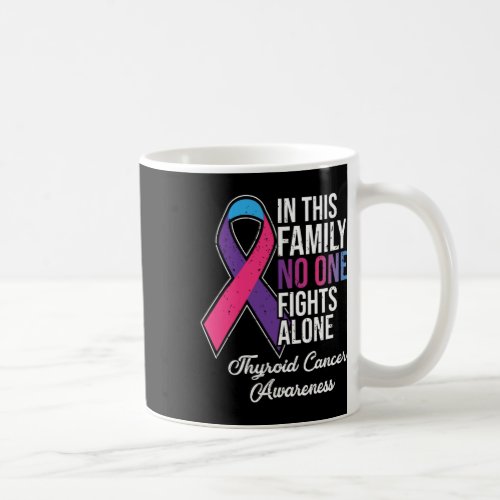 This Family No One Fights Alone Thyroid Cancer  Coffee Mug