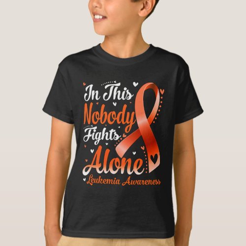 This Family Nobody Fight Alone Leukemia Awareness  T_Shirt