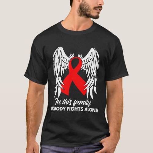 This Family Nobody Fights Alone Blood Cancer Aware T_Shirt