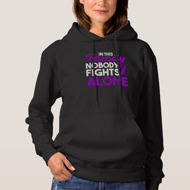 This Family Nobody Fights Alone Epilepsy Awareness Hoodie (Front)