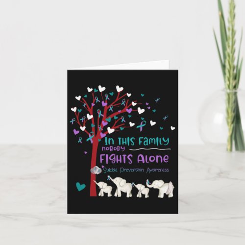 This Family Nobody Fights Alone Suicide Prevention Card