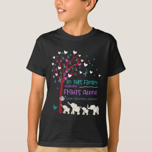 This Family Nobody Fights Alone Suicide Prevention T_Shirt