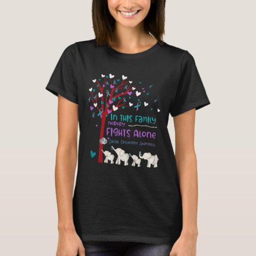 This Family Nobody Fights Alone Suicide Prevention T_Shirt