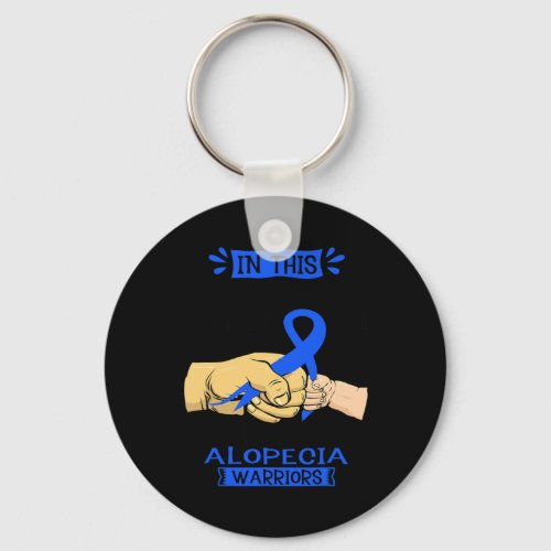 This Family Nobody Fights Alone Team Alopecia Warr Keychain