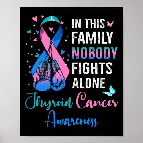 This Family Nobody Fights Alone Thyroid Cancer Awa Poster