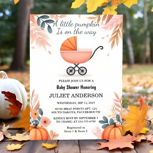 This Farm Pink Blue Boho Girl Boy Fall Baby Shower Invitation