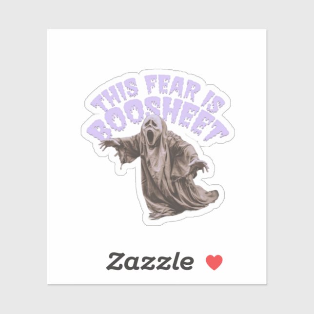 This Fear Is Boosheet - Funny Halloween Ghost  Sticker (Sheet)