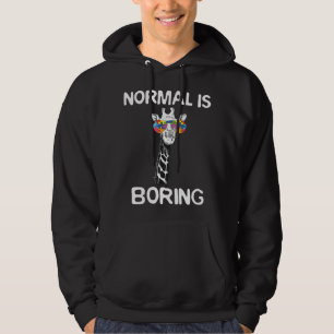 This funny graphic design features giraffe with co hoodie