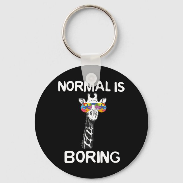 This funny graphic design features giraffe with co keychain (Front)