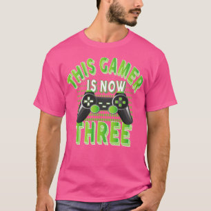 This Gamer Is Now Three Years Old Boy Video Game L T-Shirt