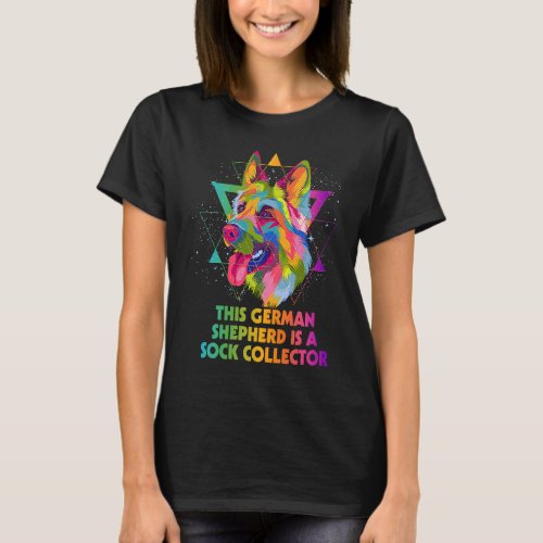 This German Shepherd Is Sock Collector Shepard Hu T-Shirt