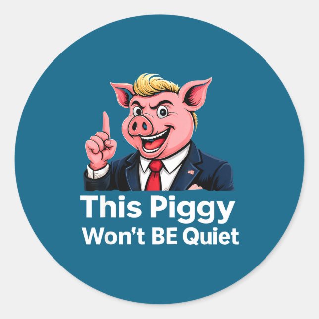 This Ggy Won’t Be Quiet Funny Litical Parody  Classic Round Sticker (Front)