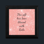 This gift has been blessed with Reiki Gift Box<br><div class="desc">Pretty pink sparkle gift box with message,  this gift has been blessed with Reiki. Theme - practitioner healer master jewelry jewellery</div>