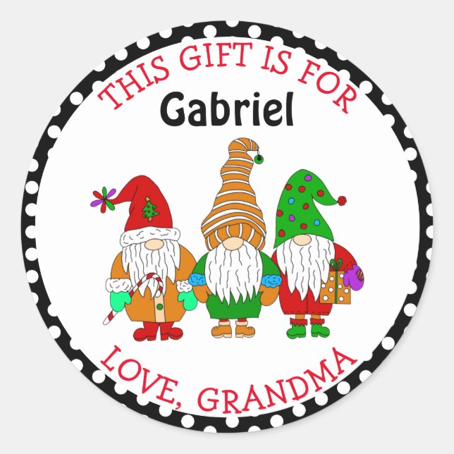 This Gift is For, Personalized Christmas Gift Tags (Front)