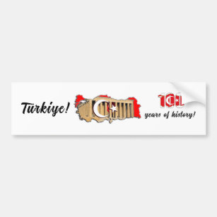 This gift is for Türkiye's 100th birthday history  Bumper Sticker