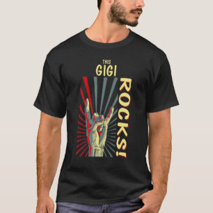 This Gigi Rocks Vintage Retro Concert 70s 80s Funn T-Shirt