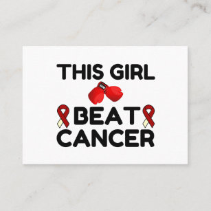 THIS GIRL BEAT CANCER BUSINESS CARD