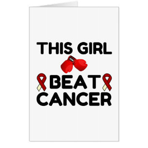 THIS GIRL BEAT CANCER CARD