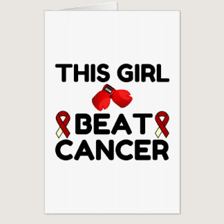 THIS GIRL BEAT CANCER CARD
