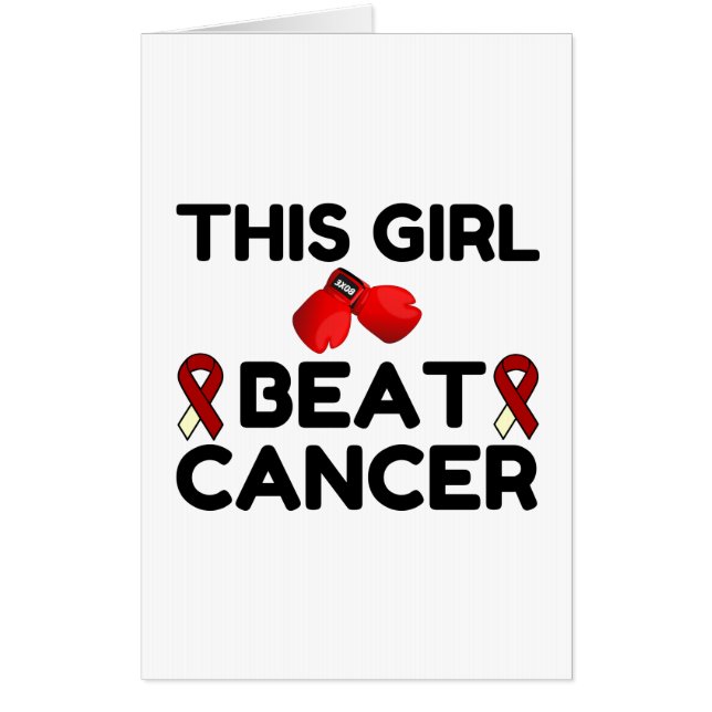 THIS GIRL BEAT CANCER CARD (Front)