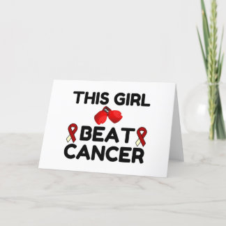 THIS GIRL BEAT CANCER HOLIDAY CARD