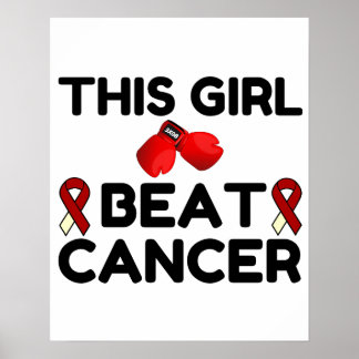 THIS GIRL BEAT CANCER POSTER