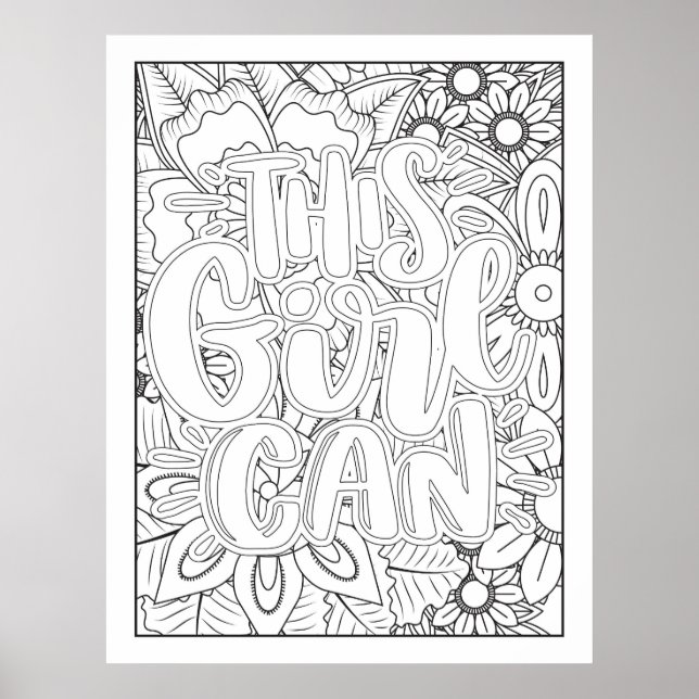 This Girl Can Color It Yourself Poster (Front)