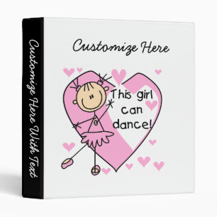 This Girl Can Dance T-shirts and Gifts 3 Ring Binder