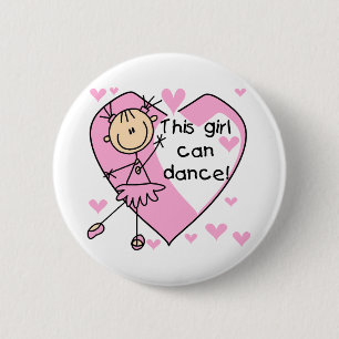 This Girl Can Dance T-shirts and Gifts Button