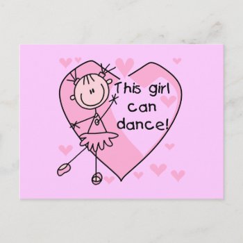 This Girl Can Dance T-shirts And Gifts Postcard by stick_figures at Zazzle