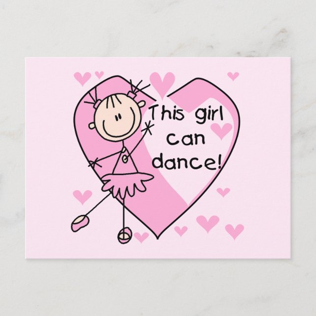 This Girl Can Dance T-shirts and Gifts Postcard (Front)