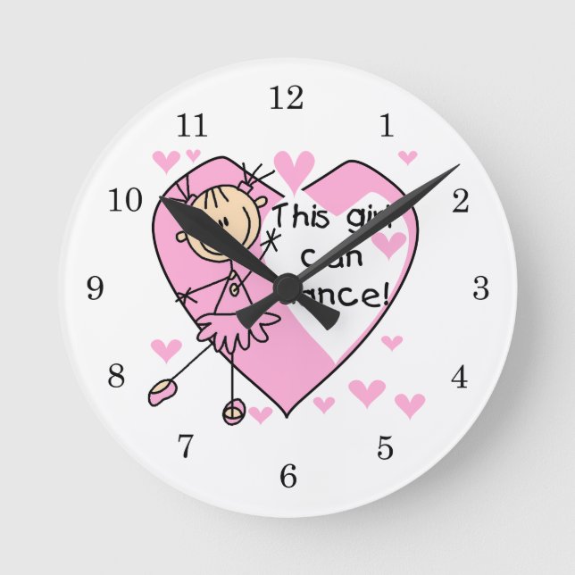 This Girl Can Dance T-shirts and Gifts Round Clock (Front)