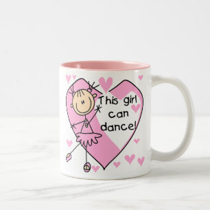 This Girl Can Dance T-shirts and Gifts Two-Tone Coffee Mug