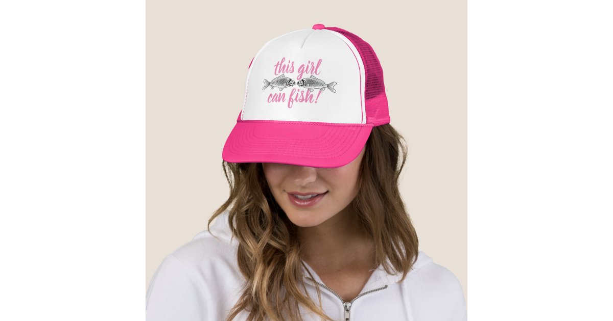This Girl Can Fish Fun Women's Angler Trucker Hat