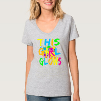 This Girl Glows Retro 80's Party T-Shirt