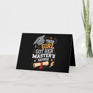 This Girl Got Her Master's Degree Graduation Letterpress Thank You Card