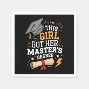 This Girl Got Her Master's Degree Graduation Napkins