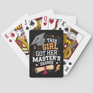 This Girl Got Her Master's Degree Graduation Poker Cards