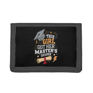 This Girl Got Her Master's Degree Graduation Tri-fold Wallet